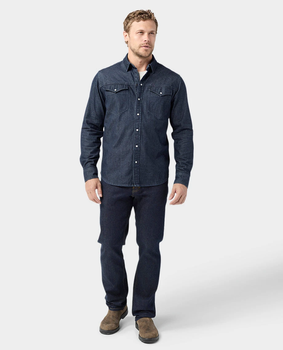 STIO Men's Slipstone Japanese Denim Shirt 15 STIO Men's Slipstone Japanese Denim Shirt - Image 15