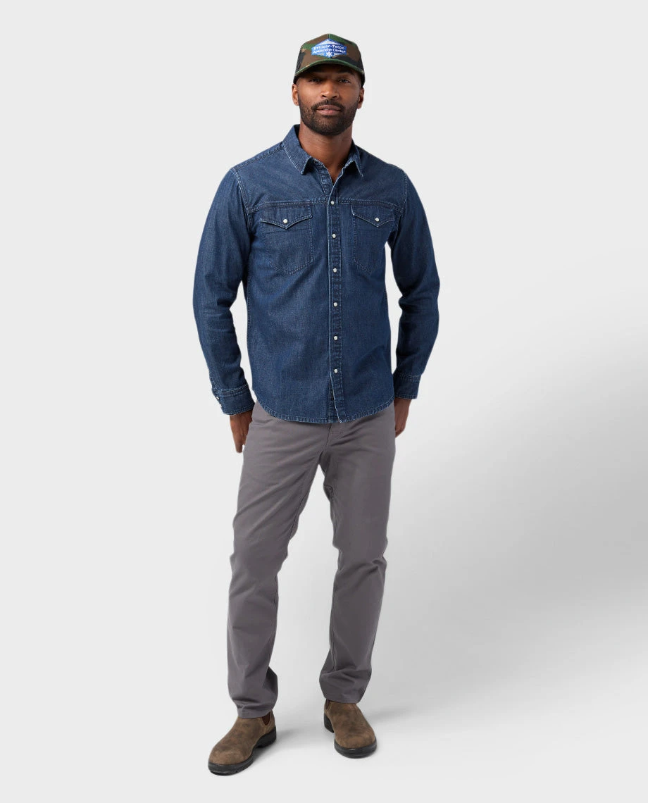 STIO Men's Slipstone Japanese Denim Shirt 3 STIO Men's Slipstone Japanese Denim Shirt - Image 3