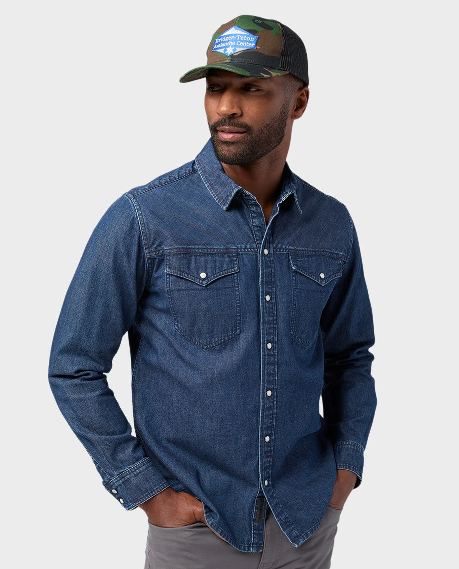 STIO Men's Slipstone Japanese Denim Shirt 5 STIO Men's Slipstone Japanese Denim Shirt - Image 5